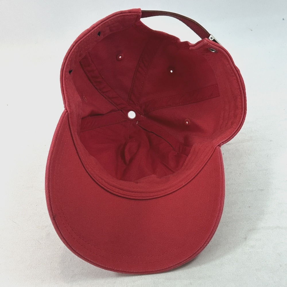 Vintage Armani Exchange Hat Cap Strap Back Red Adjustable Embroidered A/X Logo - Picture 8 of 10